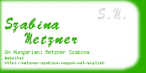 szabina metzner business card